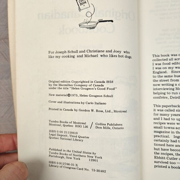 Helen Gougeon's Original Canadian Cookbook 1975 Edition Vintage Local Ethnic - Picture 4 of 8
